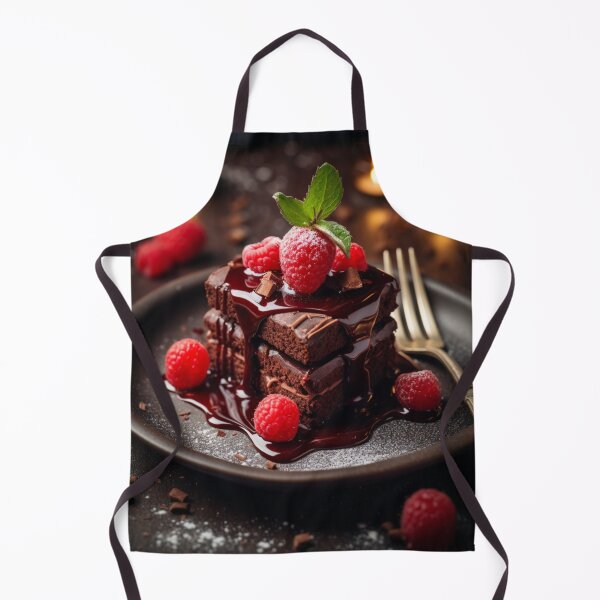 Item preview, Chocolate Brownies with Ganache and Raspberries | Valentine's Day Dessert designed and sold by Linda Roisum.