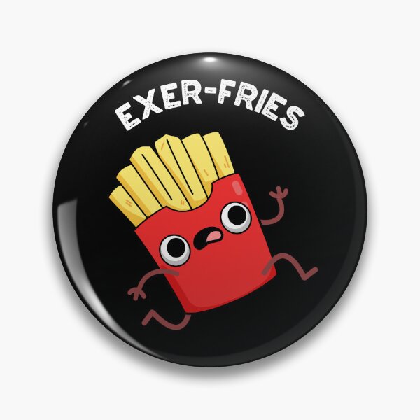Item preview, Exer-fries Funny Fries Puns (Dark BG) designed and sold by punnybone.