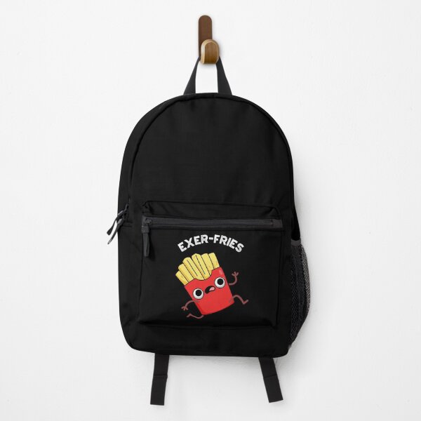 Aperçu de l'œuvre Exer-fries Jeux de mots drôles sur les frites (Dark BG) créée et vendue par punnybone.