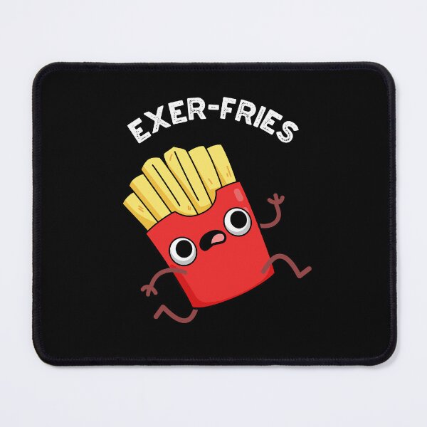 Item preview, Exer-fries Funny Fries Puns (Dark BG) designed and sold by punnybone.