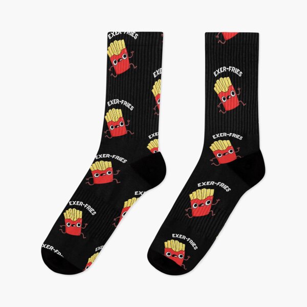 Item preview, Exer-fries Funny Fries Puns (Dark BG) designed and sold by punnybone.