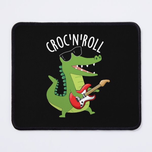 Item preview, Croc N Roll Funny Crocodile Puns (Dark BG) designed and sold by punnybone.