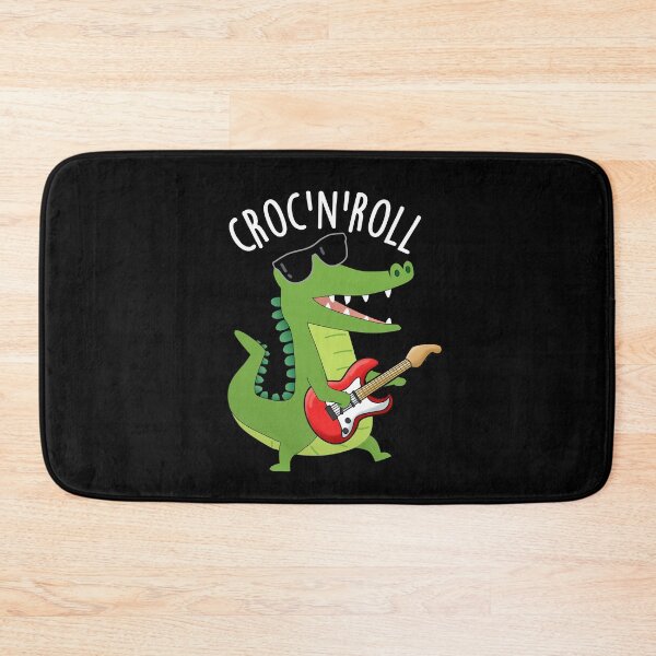 Item preview, Croc N Roll Funny Crocodile Puns (Dark BG) designed and sold by punnybone.