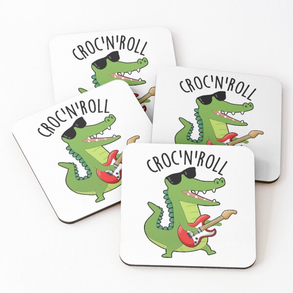 Item preview, Croc N Roll Funny Crocodile Puns designed and sold by punnybone.
