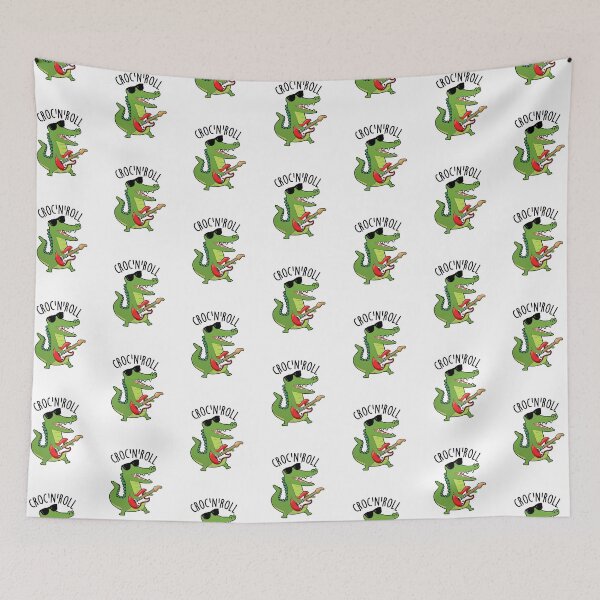 Item preview, Croc N Roll Funny Crocodile Puns designed and sold by punnybone.