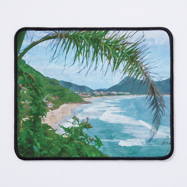 Artikelvorschau, Blick auf den Strand Praia da Solidão in Aquarellfarbe entworfen und verkauft von Intermundium.
