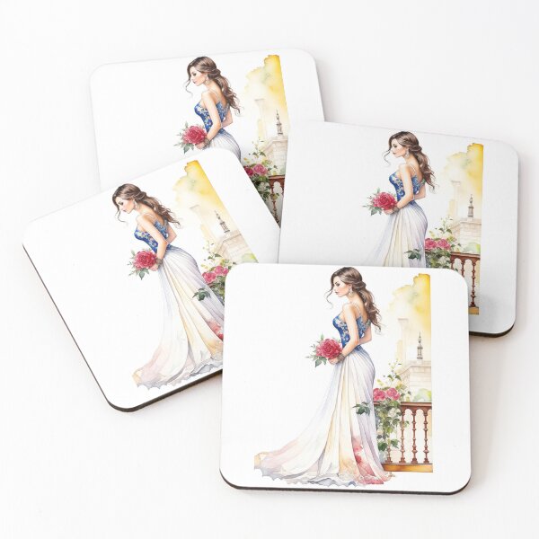Item preview, Woman Portrait G - Watercolors & Pen designed and sold by Oldetimemercan.