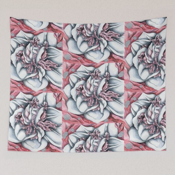 Item preview, Narcissus flower with silver accents designed and sold by InkedFaithArt.