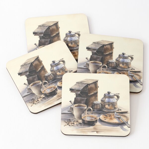 Item preview, Coffee Watercolors Digital paper designed and sold by Khun-Teera.