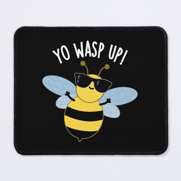Item preview, Yo Wasp Up Funny Bug Puns (Dark BG) designed and sold by punnybone.
