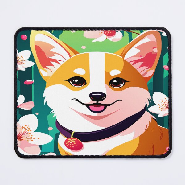 Item preview, Corgi Fun in Cherry Blossom Wonderland designed and sold by CutesyKoala.