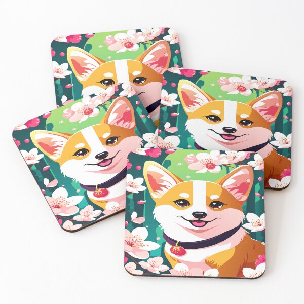 Artikelvorschau, Corgi-Spaß im Kirschblütenwunderland entworfen und verkauft von CutesyKoala.