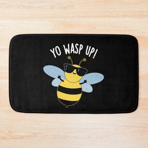 Item preview, Yo Wasp Up Funny Bug Puns (Dark BG) designed and sold by punnybone.