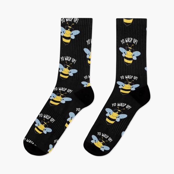 Item preview, Yo Wasp Up Funny Bug Puns (Dark BG) designed and sold by punnybone.