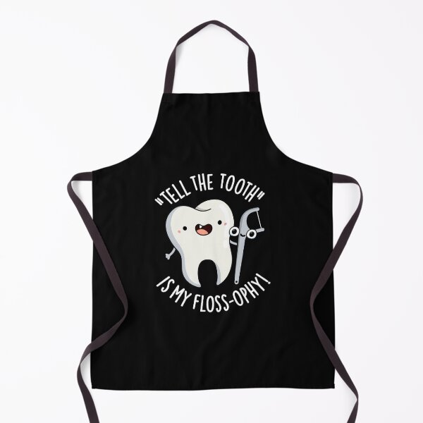 Item preview, Tell The Tooth Is My Floss-ophy Funny Dental Puns (Dark BG) designed and sold by punnybone.