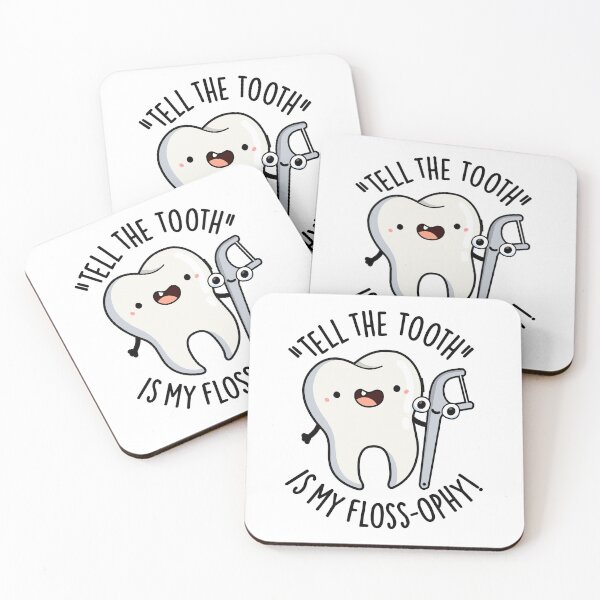 Item preview, Tell The Tooth Is My Floss-ophy Funny Dental Puns designed and sold by punnybone.