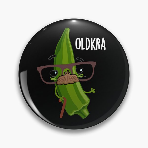 Item preview, Old-kra Funny Okra Puns (Dark BG) designed and sold by punnybone.