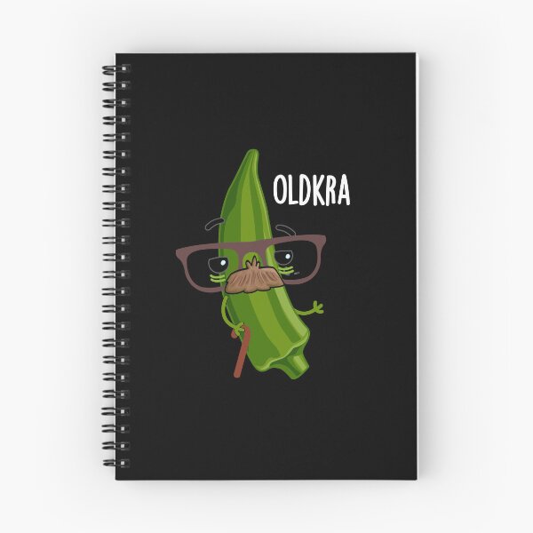 Item preview, Old-kra Funny Okra Puns (Dark BG) designed and sold by punnybone.