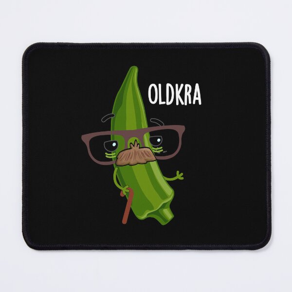 Item preview, Old-kra Funny Okra Puns (Dark BG) designed and sold by punnybone.