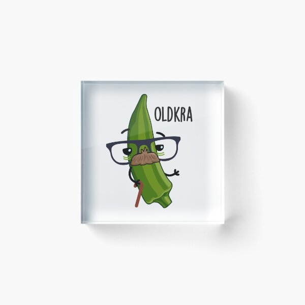 Item preview, Old-kra Funny Okra Puns designed and sold by punnybone.