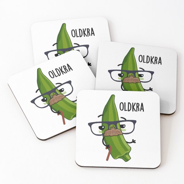 Item preview, Old-kra Funny Okra Puns designed and sold by punnybone.
