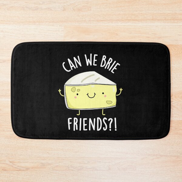 Item preview, Can We Brie Friends Funny Cheese Puns (Dark BG) designed and sold by punnybone.