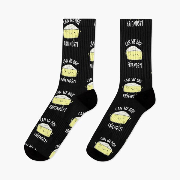 Item preview, Can We Brie Friends Funny Cheese Puns (Dark BG) designed and sold by punnybone.