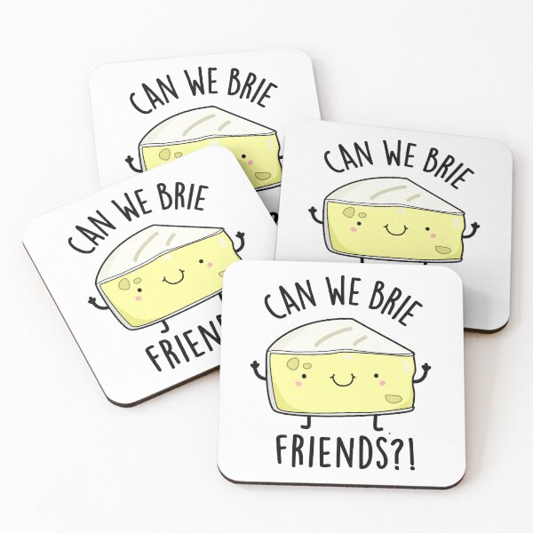 Item preview, Can We Brie Friends Funny Cheese Puns designed and sold by punnybone.