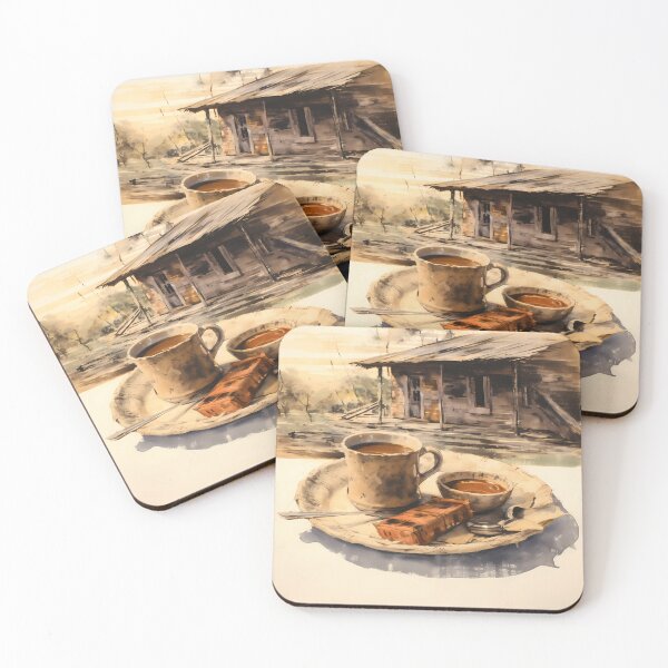 Item preview, Coffee Watercolors Digital paper designed and sold by Khun-Teera.