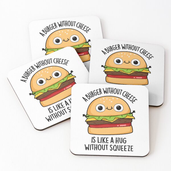 Item preview, A Burger Without Cheese Like A Hug Without Squeeze Pun designed and sold by punnybone.