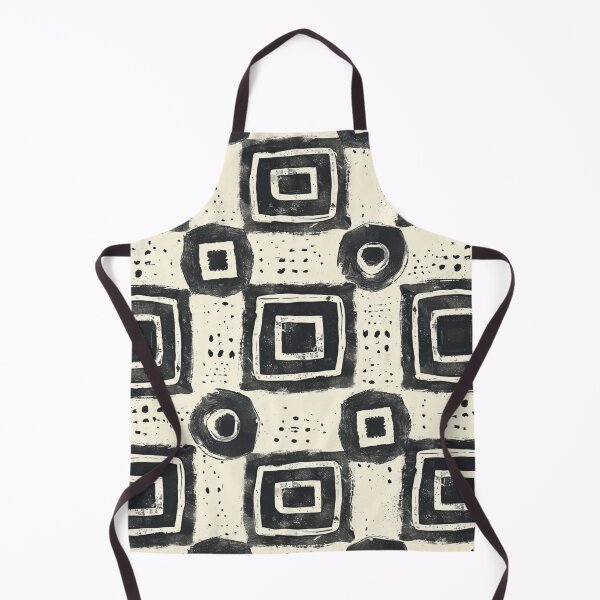 Item preview, Primitive Squares: Black & White Hand-Painted Patterns designed and sold by ColorfulVanilla.