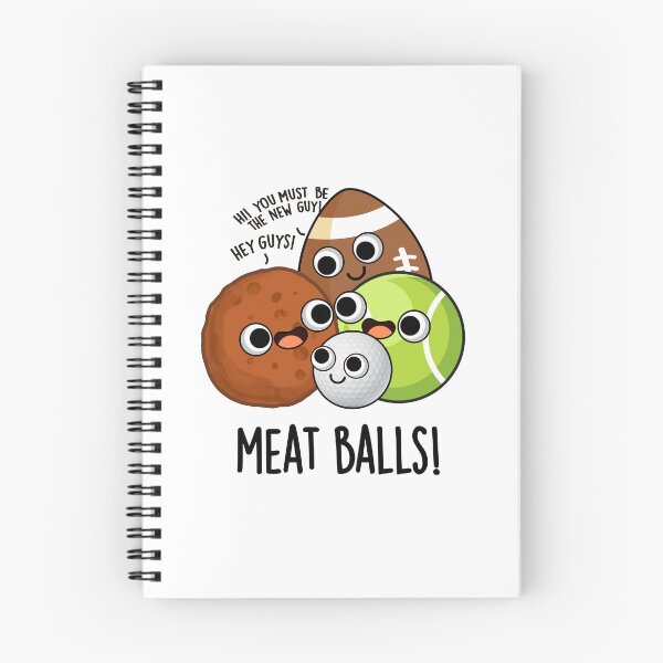 Item preview, Meat Balls Funny Food Pun designed and sold by punnybone.