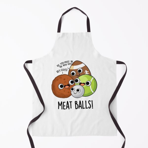 Item preview, Meat Balls Funny Food Pun designed and sold by punnybone.