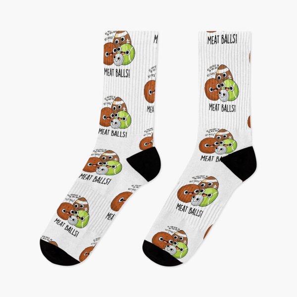 Item preview, Meat Balls Funny Food Pun designed and sold by punnybone.