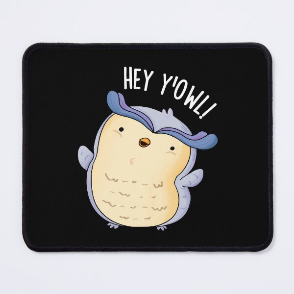 Item preview, Hey Y'Owl Funny Owl Pun (Dark BG) designed and sold by punnybone.