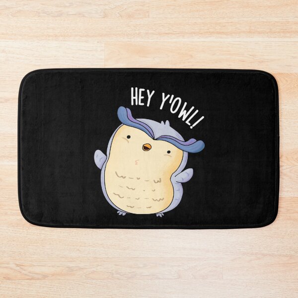 Item preview, Hey Y'Owl Funny Owl Pun (Dark BG) designed and sold by punnybone.