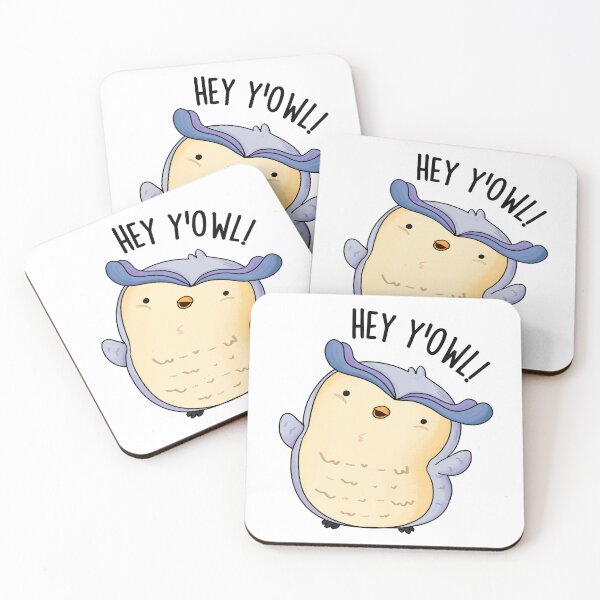 Item preview, Hey Y'Owl Funny Owl Pun designed and sold by punnybone.