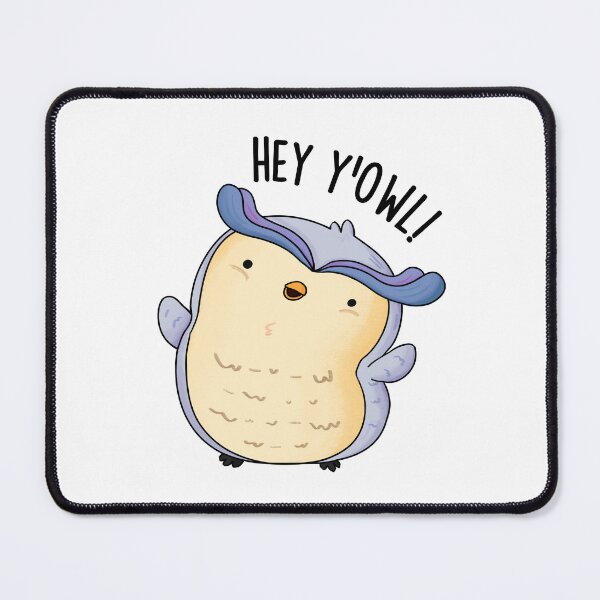 Item preview, Hey Y'Owl Funny Owl Pun designed and sold by punnybone.