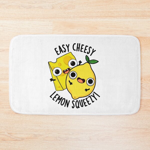 Item preview, Easy Cheesy Lemon Squeezy Funny Food Pun designed and sold by punnybone.