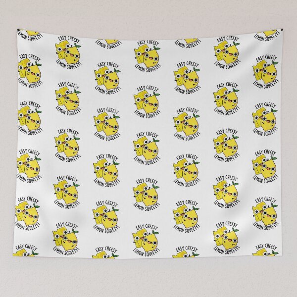 Item preview, Easy Cheesy Lemon Squeezy Funny Food Pun designed and sold by punnybone.