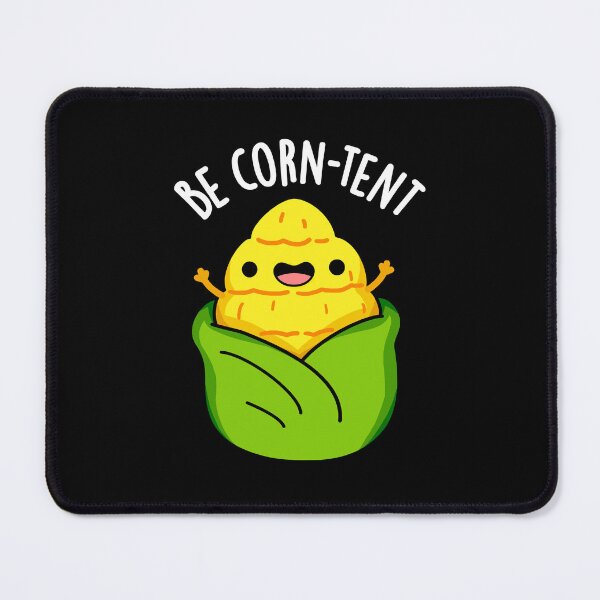 Item preview, Be Corn-tent Funny Corn Pun (Dark BG) designed and sold by punnybone.