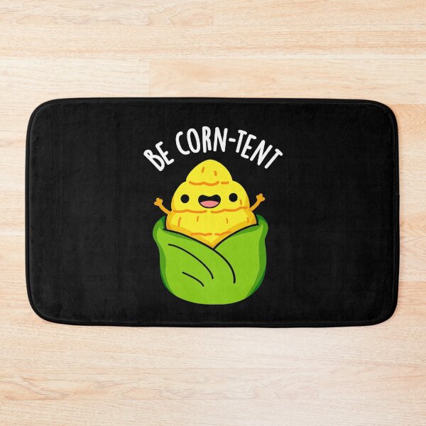 Item preview, Be Corn-tent Funny Corn Pun (Dark BG) designed and sold by punnybone.