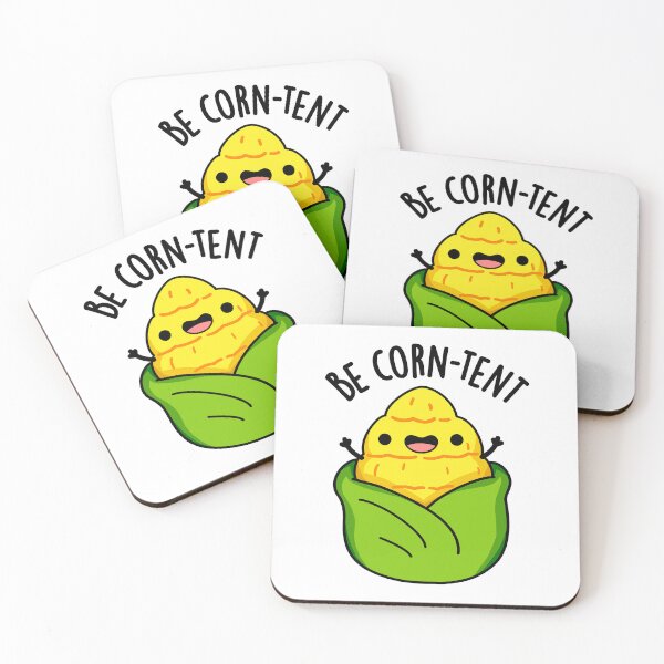 Item preview, Be Corn-tent Funny Corn Pun designed and sold by punnybone.
