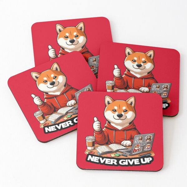 Item preview, Never Give Up Shiba Inu Dog Laptop Homework Hardworking Study Hard designed and sold by plushism.