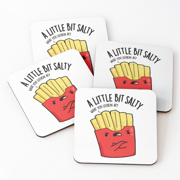 Item preview, A Lil Bit Salty Funny Fries Pun designed and sold by punnybone.