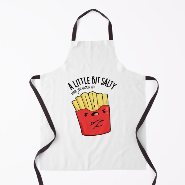 Item preview, A Lil Bit Salty Funny Fries Pun designed and sold by punnybone.