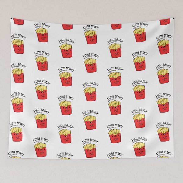 Item preview, A Lil Bit Salty Funny Fries Pun designed and sold by punnybone.