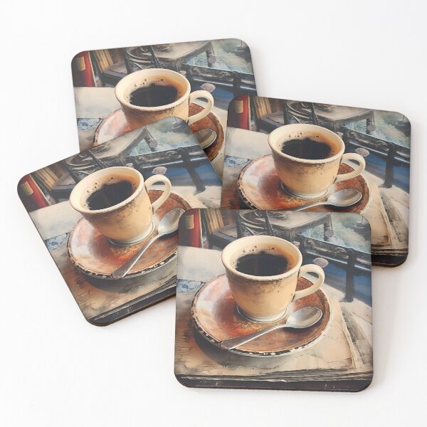 Item preview, Coffee Watercolors Digital paper designed and sold by Khun-Teera.