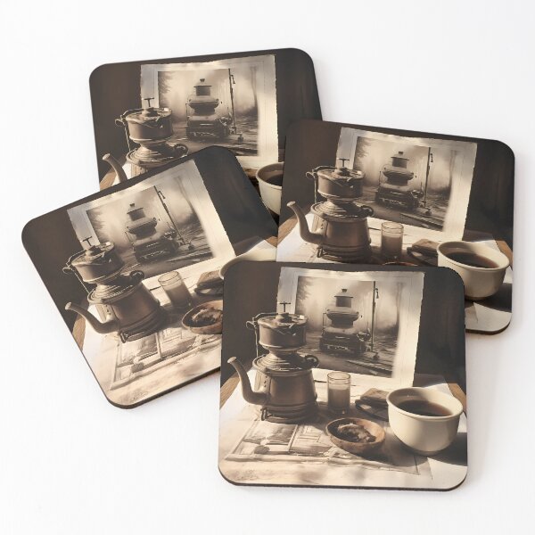 Item preview, Coffee Watercolors Digital paper designed and sold by Khun-Teera.