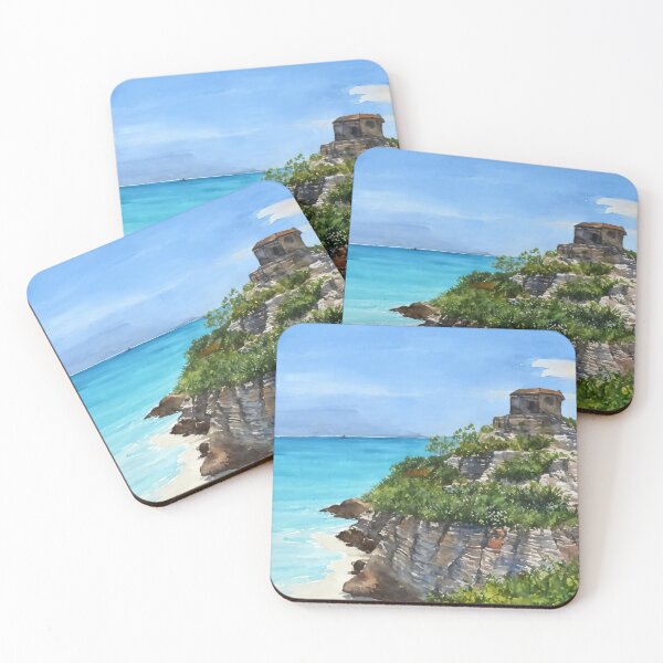 Item preview, Turquoise Tranquility: Tulum's Coastal Canvas designed and sold by Delemore Art.